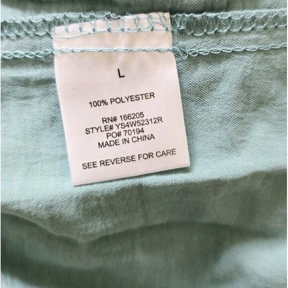 Lucky Brand Womens Teal Floral Long Sleeve Midi Dress Sz L Fall Boho Peasant NWT - Picture 3 of 7